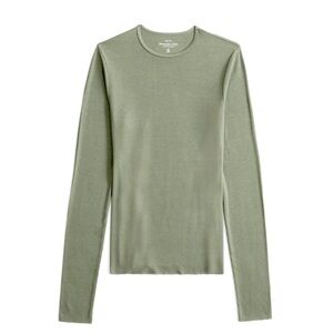 ABERCROMBIE & FITCH Ribbed Long Sleeve T Shirt